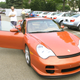 A group of visitors to a Porsche and Audi dealership in Sewickley, Pa. looks over Bob Nikel’s, left, new 2002 Porsche 911 GT2 on Friday, July 19, 2002. Americans’ ravenous appetite for foreign-made cars, TVs and clothes propelled the U.S. trade deficit to a record $37.6 billion in May. (AP Photo/Keith Srakocic)